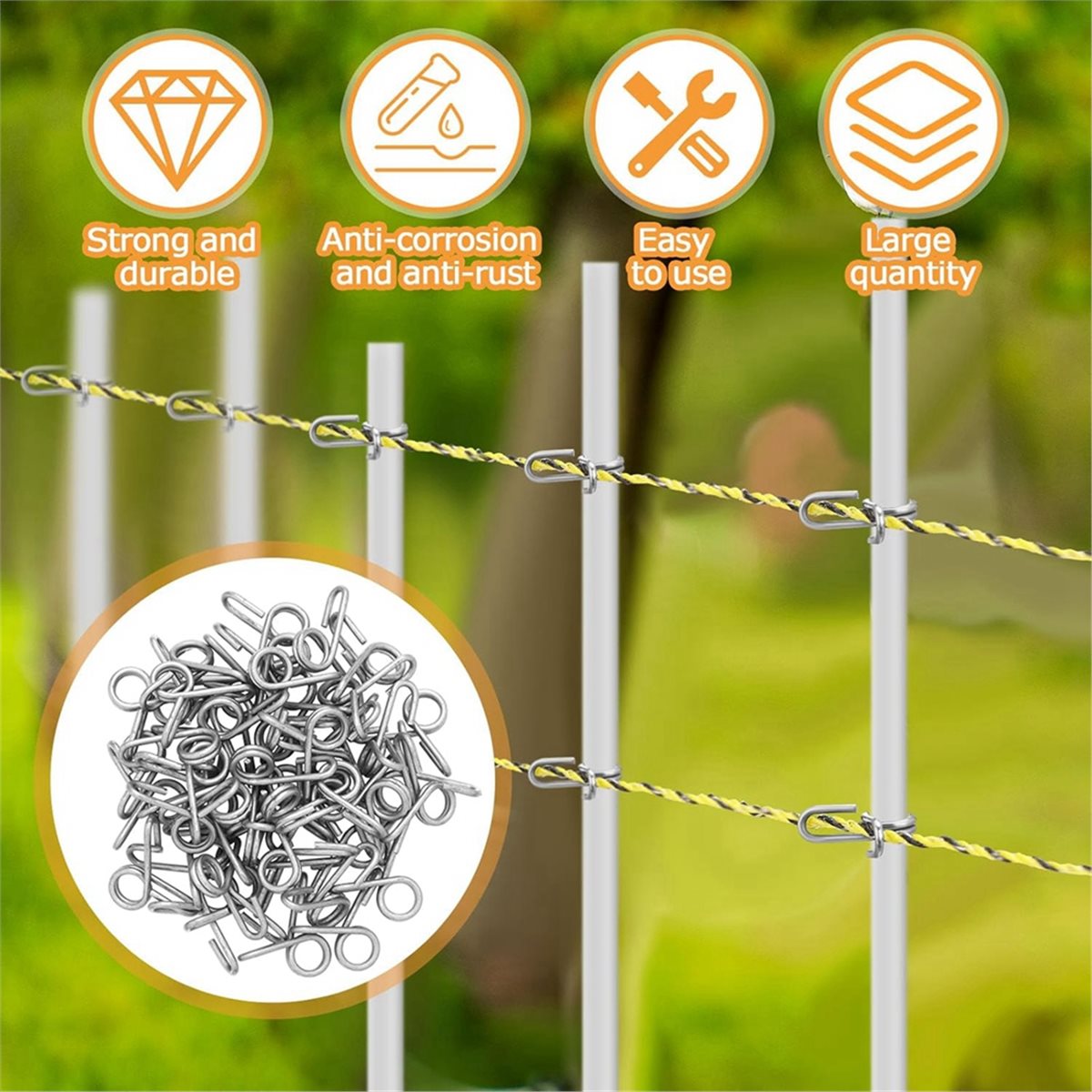 Electric Fence Insulator Post - 【50% OFF】Fiberglass Fence Post Clips for
