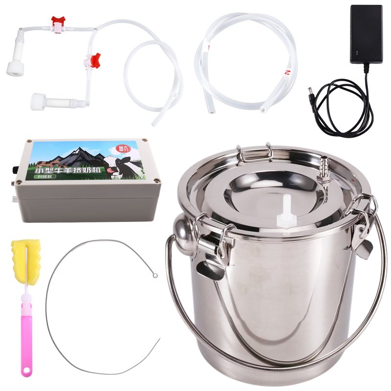 Goat Milking Machine Portable - Vacuum Pump Milker Pulsating 3L Portable