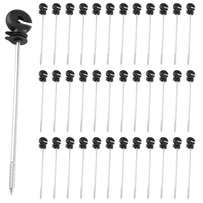Electric Fence Insulator Post - AEE4-100Pcs Electric Fence Insulators Plastic Ring