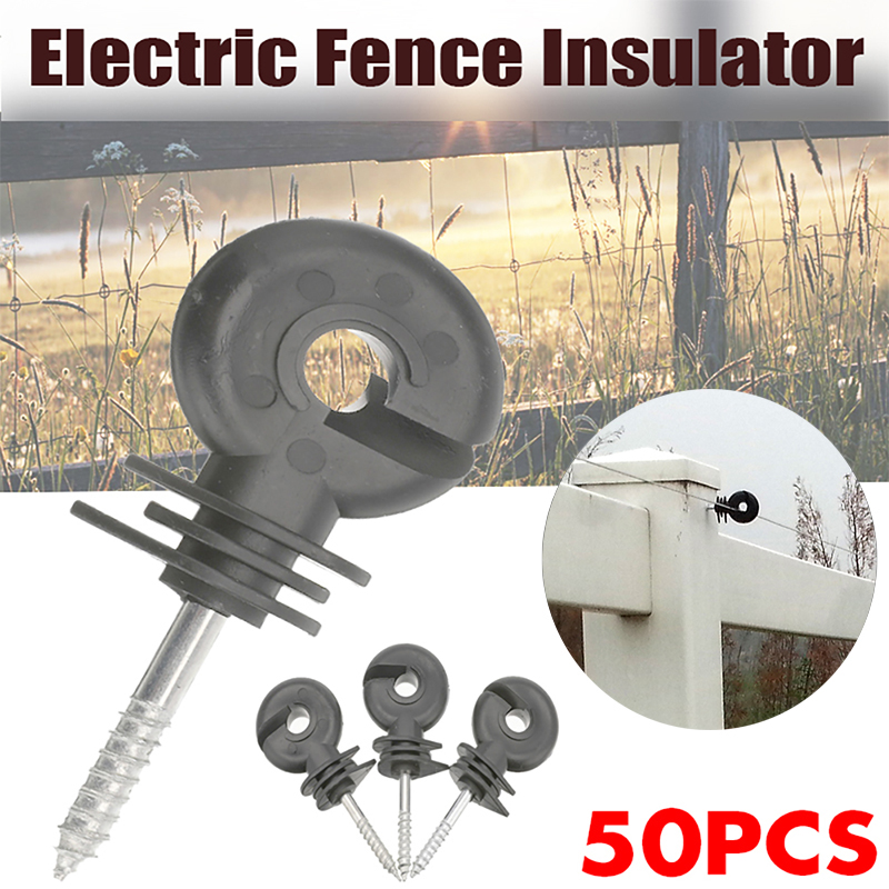 Electric Fence Insulator Post - 50Pcs Electric Fence Insulators Durable Screw