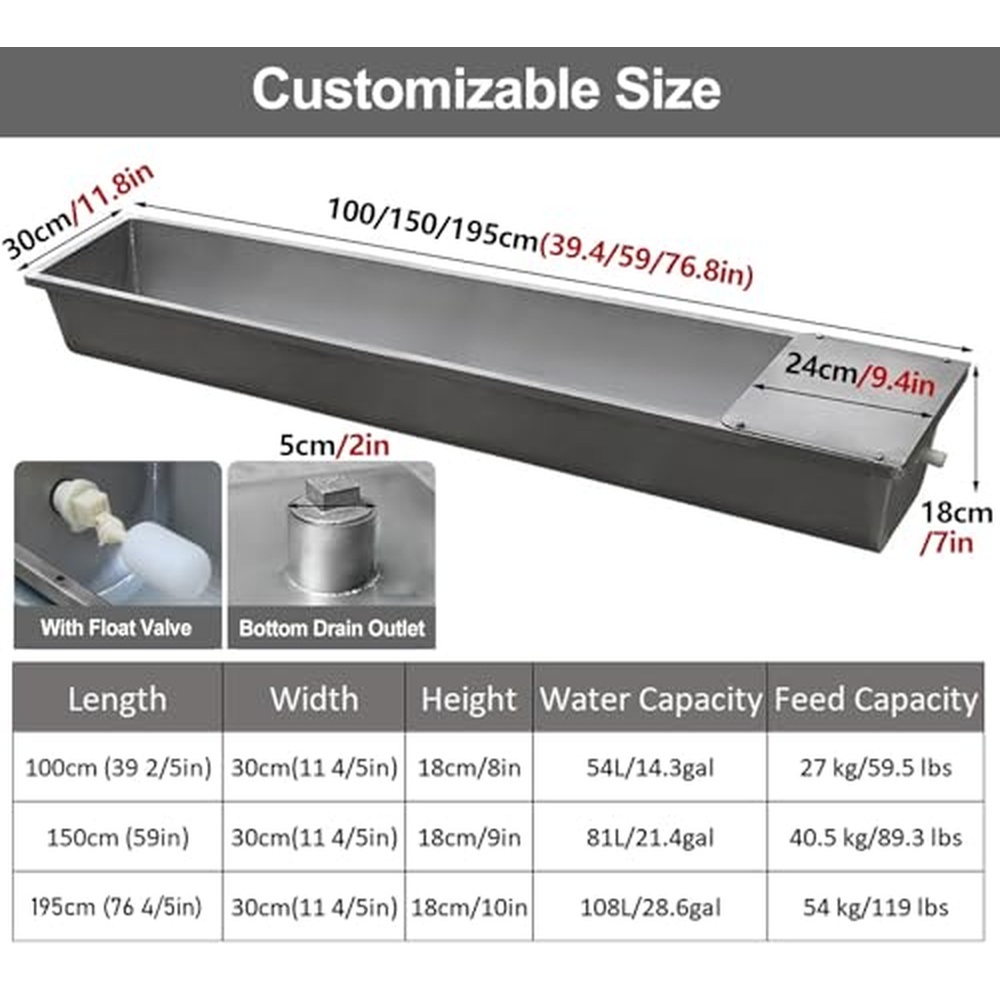 Heavy Duty Galvanized Water Tr - Livestock Water Trough Float Valve ulasan dan harga