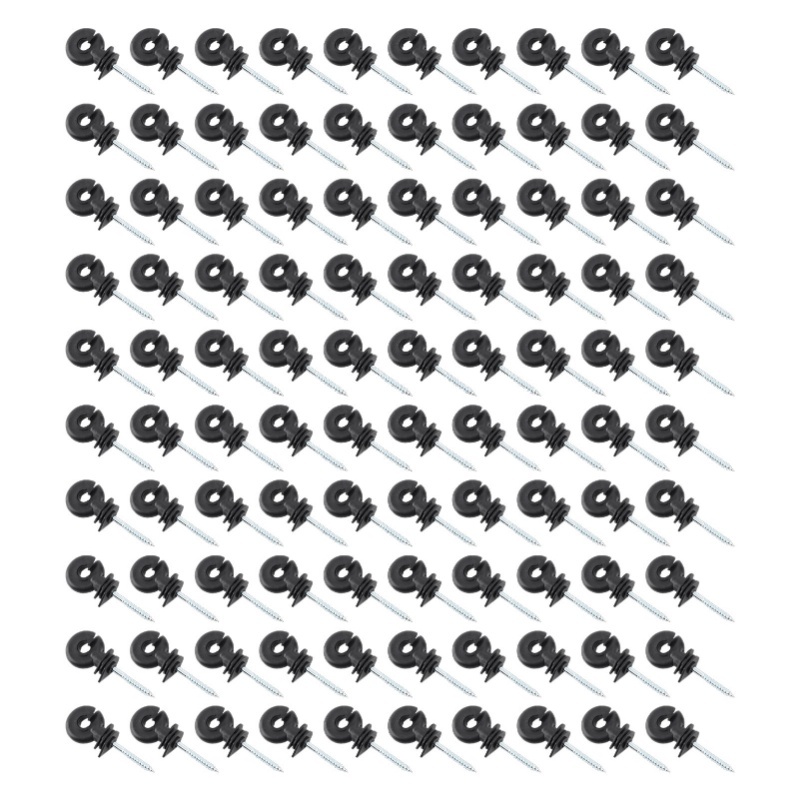 100pcs Short Screw Type Ring I - Electric Fence Insulator Post ulasan dan harga