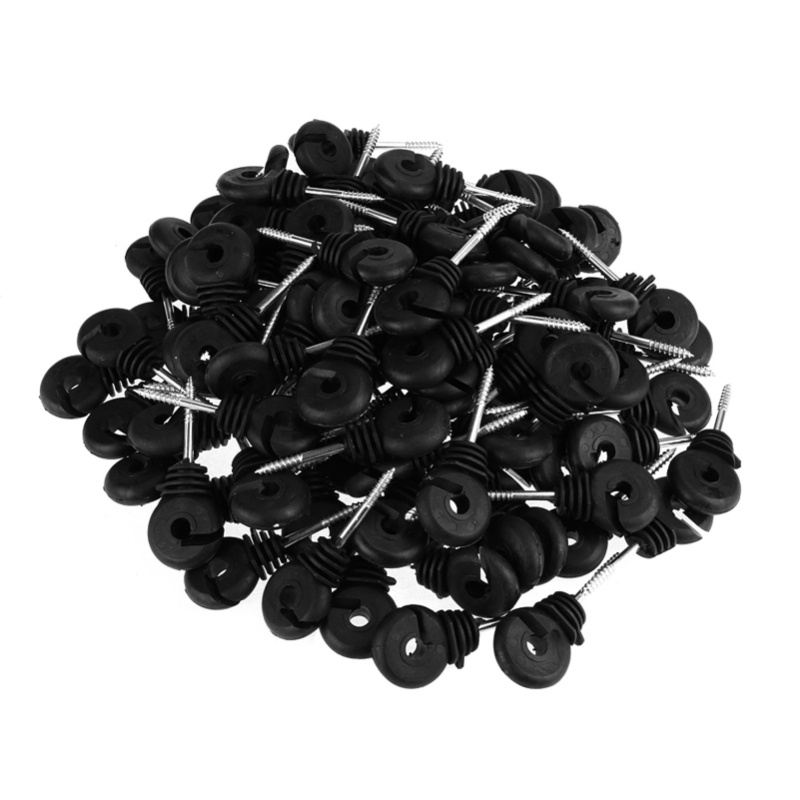 100pcs Short Screw Type Ring I - Electric Fence Insulator Post ulasan dan harga