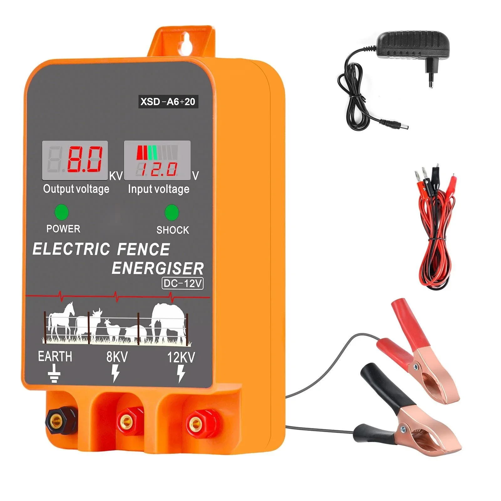 20KM Electric Fence Energizer  - Livestock Fence Energizer 12V ulasan dan harga