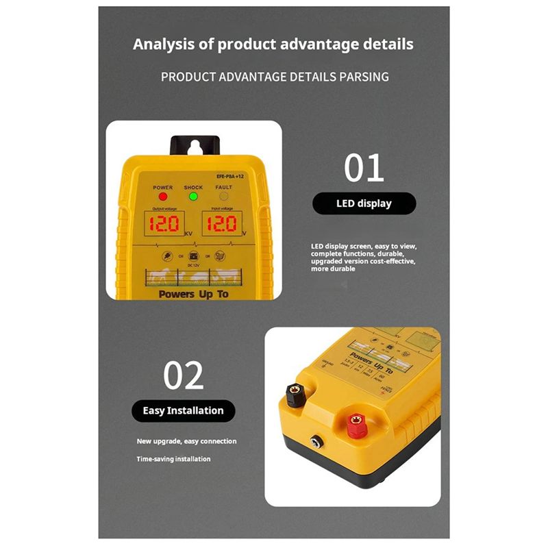 DT15 Electronic Pulse Fence 5K - Livestock Fence Energizer 12V ulasan dan harga