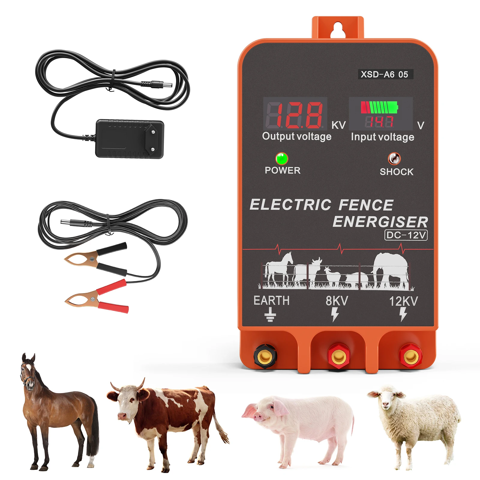 a*-5 KM Electric Fence Energiz - Livestock Fence Energizer 12V ulasan dan harga