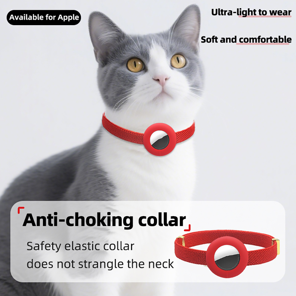 Stretchy AirTag Cat Collar,Adj - Gps Tracker Cattle Collar ulasan dan harga