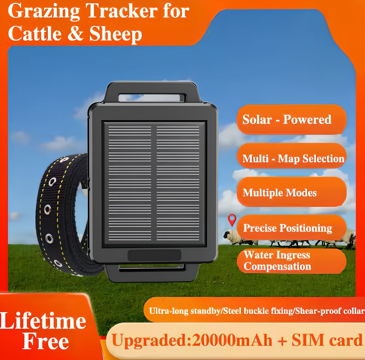 2025 Model F30 4G Beidou Satel - Animal Gps Tracker 4G Solar ulasan dan harga