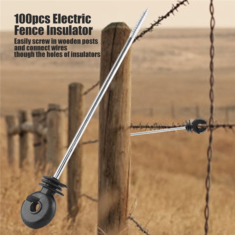 AEE4-100Pcs Electric Fence Ins - Electric Fence Insulator Post ulasan dan harga