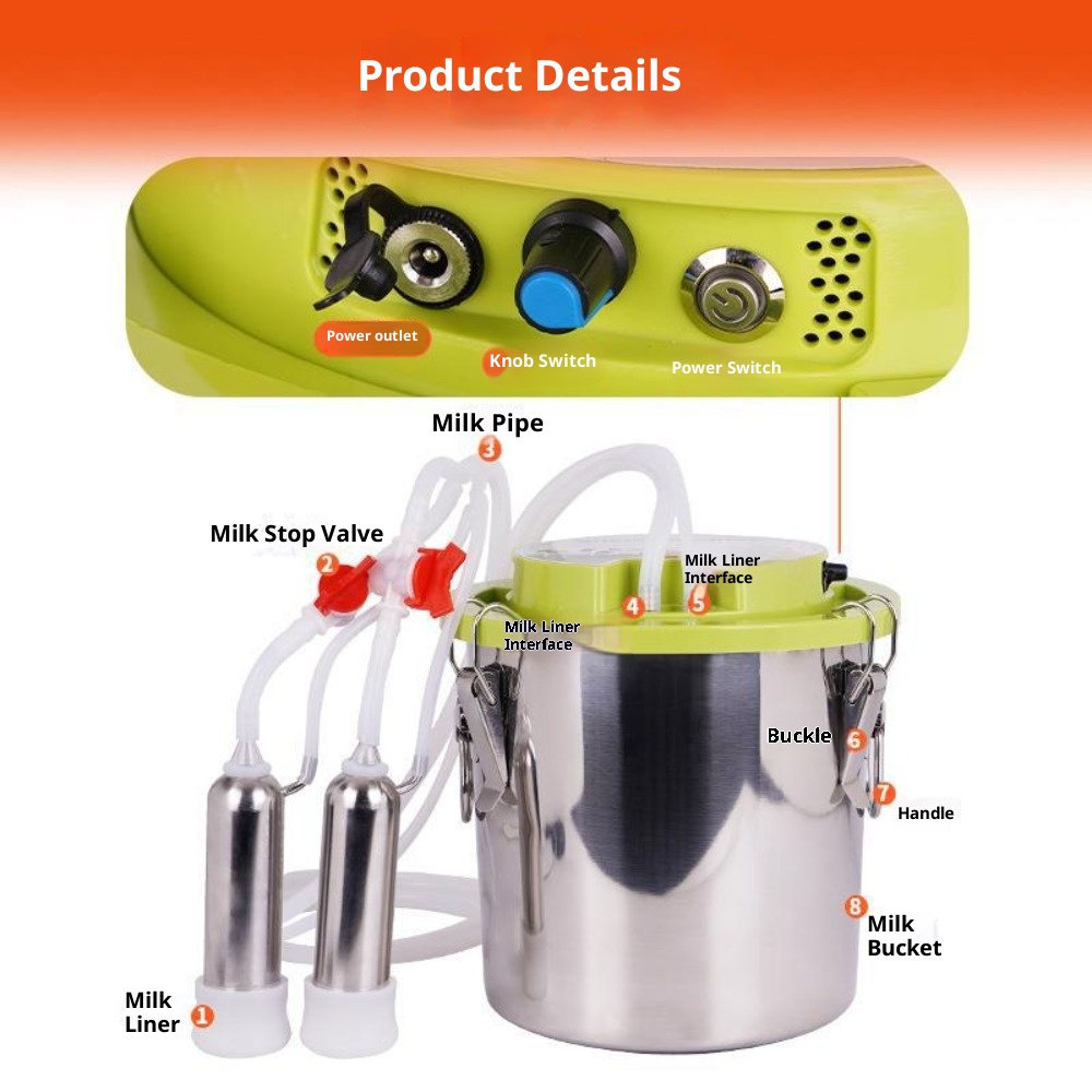 8L/12L/16L Integrated Milking  - Goat Milking Machine Portable ulasan dan harga