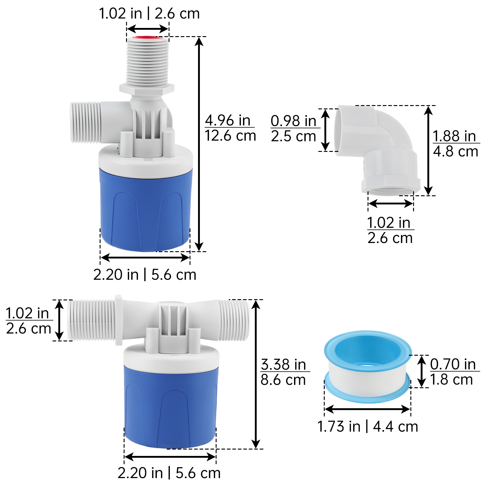 2 pcs 3/4 inch Water Float Val - Livestock Water Trough Float Valve ulasan dan harga
