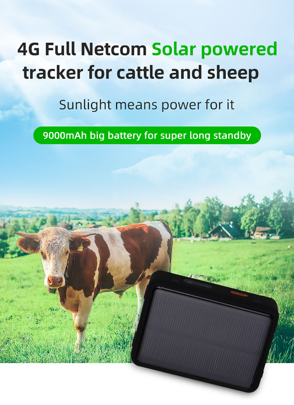 Cow Sheep GPS Tracker 3G 2G 4G - Animal Gps Tracker 4G Solar ulasan dan harga