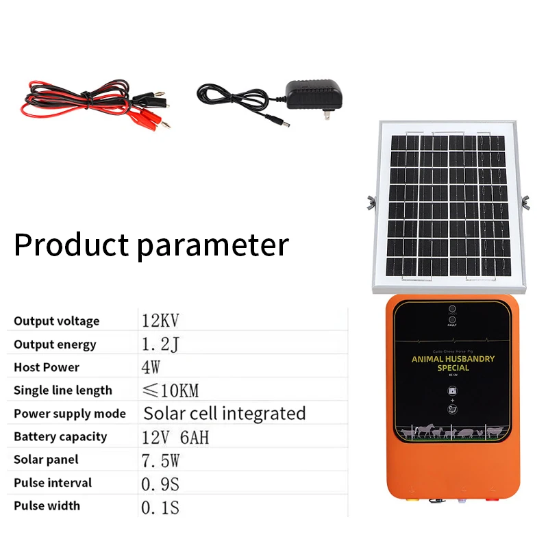 12KV 1.2J 10KM Solar Electric  - Livestock Fence Energizer 12V ulasan dan harga
