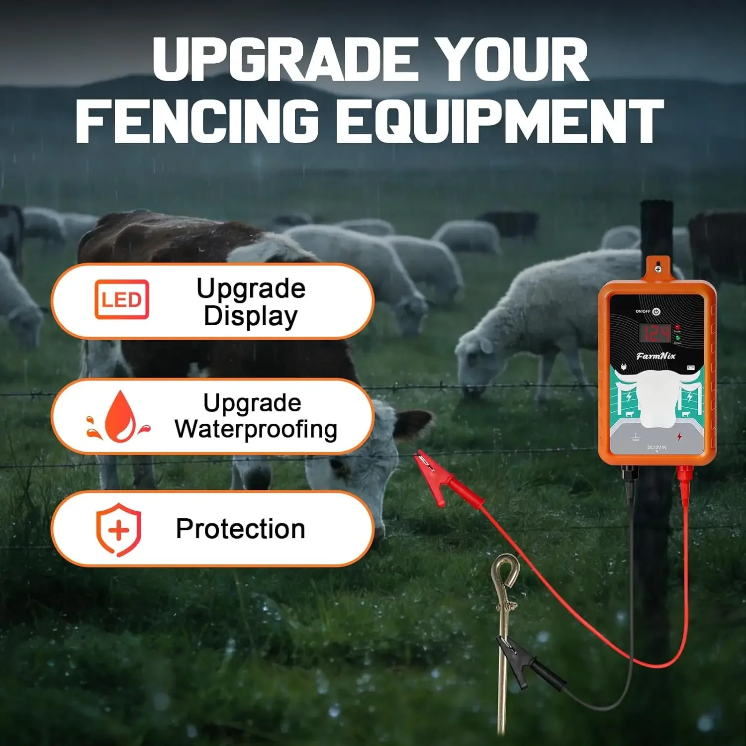 15Miles/ 24KM Electric Fence E - Livestock Fence Energizer 12V ulasan dan harga
