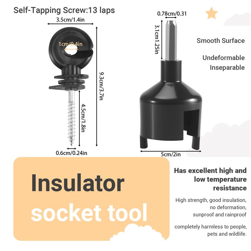 AT63-Electric Fence Insulator  - Electric Fence Insulator Post ulasan dan harga
