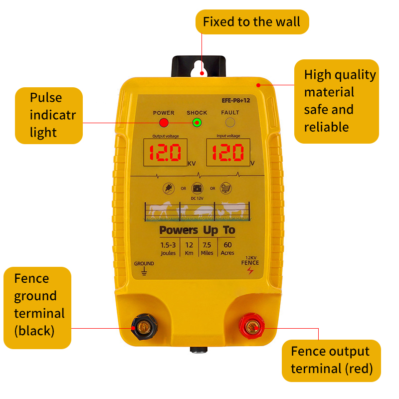 12V 12KV 5KM Electric Fence En - Livestock Fence Energizer 12V ulasan dan harga