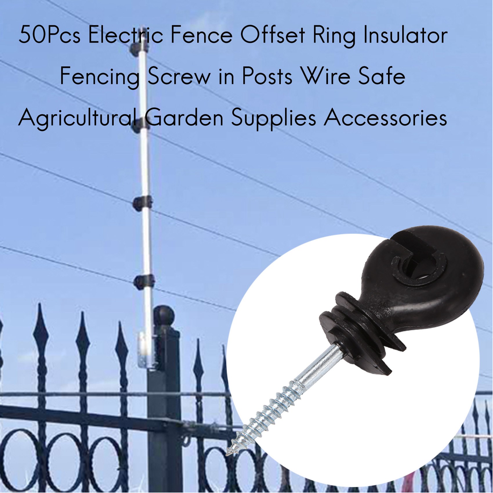GTS 50Pcs Electric Fence Offse - Electric Fence Insulator Post ulasan dan harga