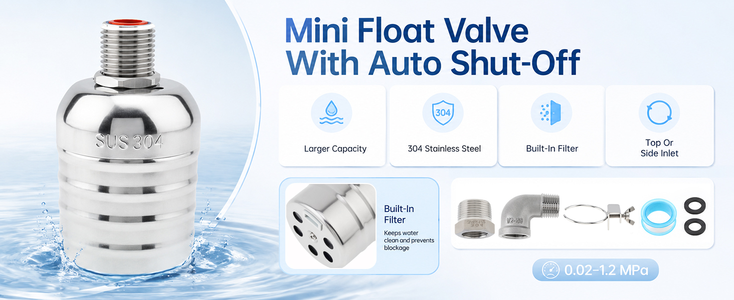 1/2 in and 3/4 in Automatic 30 - Livestock Water Trough Float Valve ulasan dan harga