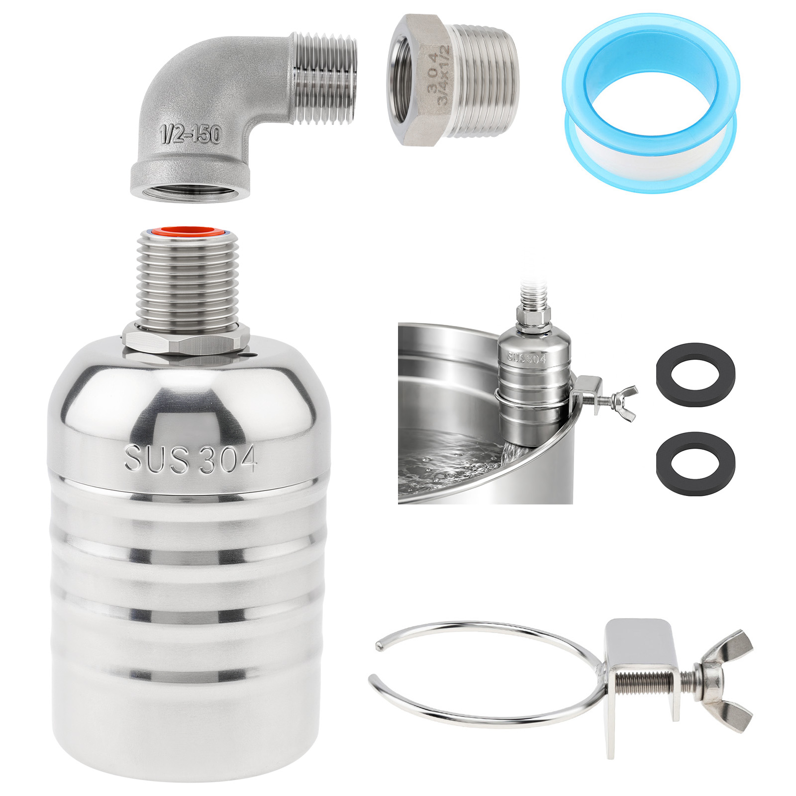 1/2 in and 3/4 in Automatic 30 - Livestock Water Trough Float Valve ulasan dan harga