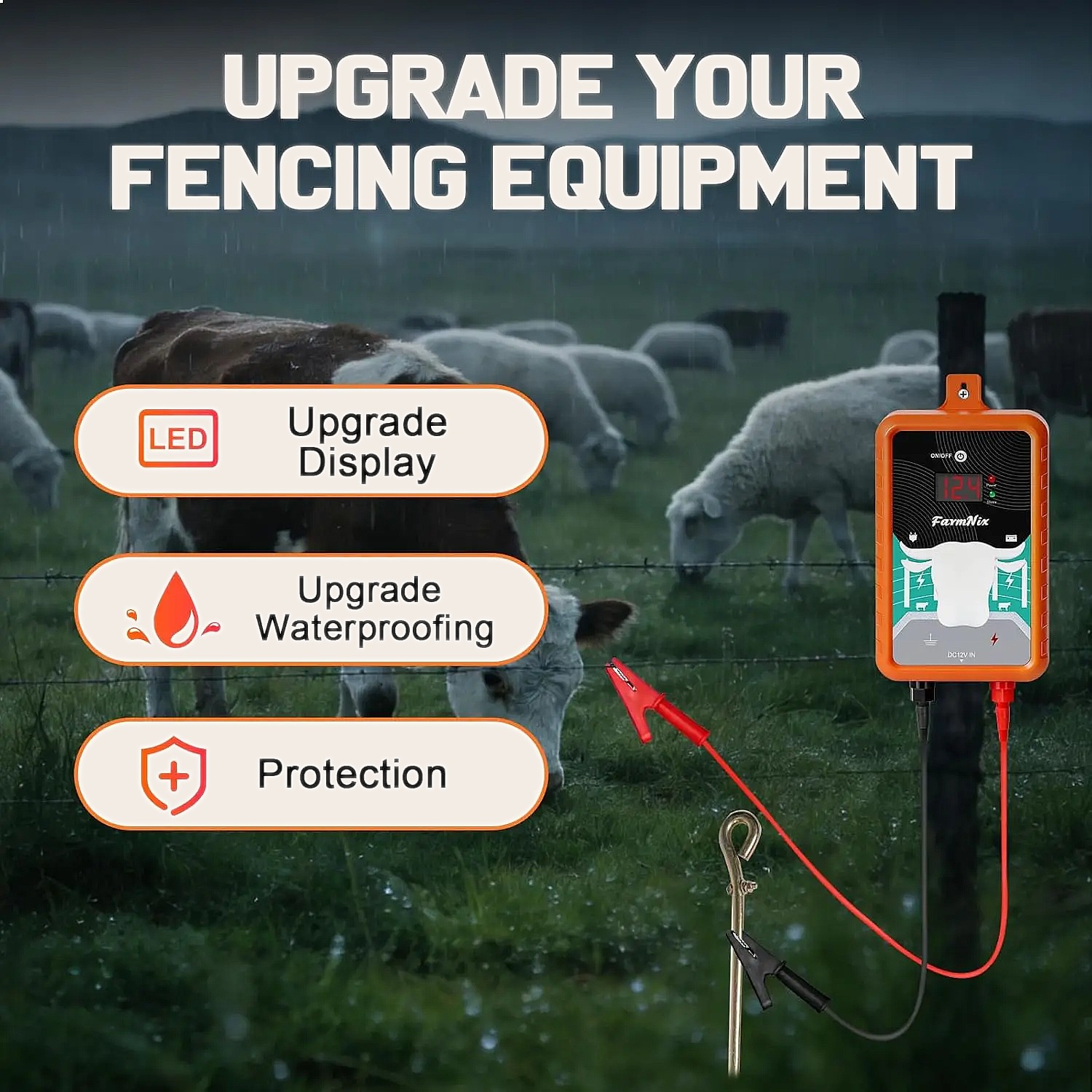 15Miles 24KM Electric Fence En - Livestock Fence Energizer 12V ulasan dan harga